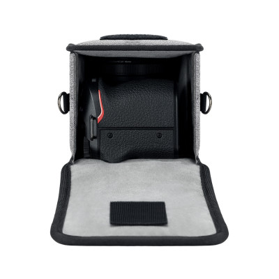 KIWIFOTOS Kompaktné puzdro na fotoaparát, sivé