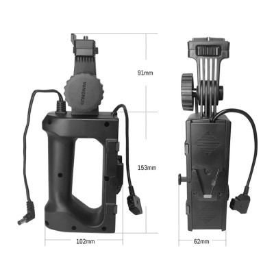 Rukoväť pre LED lampy s držiakom batérie V-Lock