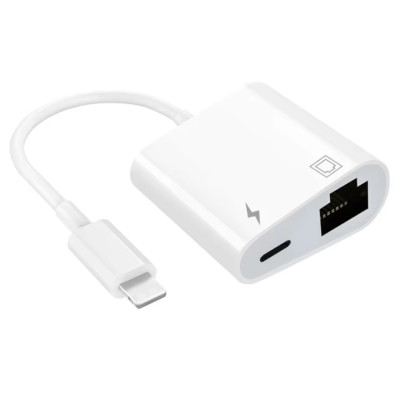 Lightning adapter ( Iphone ) + Ethernet port for devices with Litghtning connector