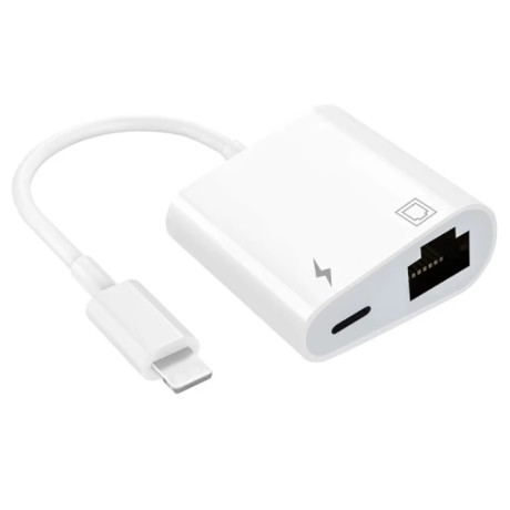 Lightning adapter ( Iphone ) + Ethernet port for devices with Litghtning connector