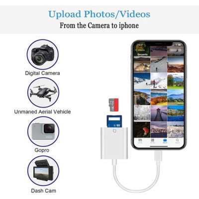 SD card reader for devices with Lightning connector ( Iphone )