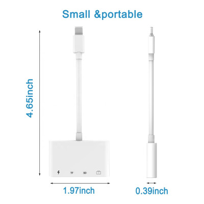 SD/TF card reader + USB + Lightning for devices with Lightning connector