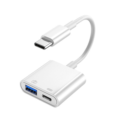 Adaptér s USB-C + USB na USB-C