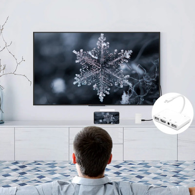 Adaptér s Lightning konektoru na HDTV digitální AV adaptér, dvojitý USB/OTG hub pro iPhone/iPad