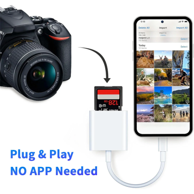 Čítačka pamäťových kariet SD, TF + Lightning pre zariadenia s konektorom Lightning ( Iphone )