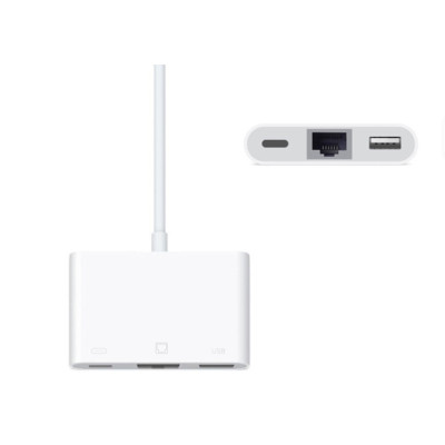 Adaptér RJ45 + USB + Lightning pre zariadenia s konektorom Lightning