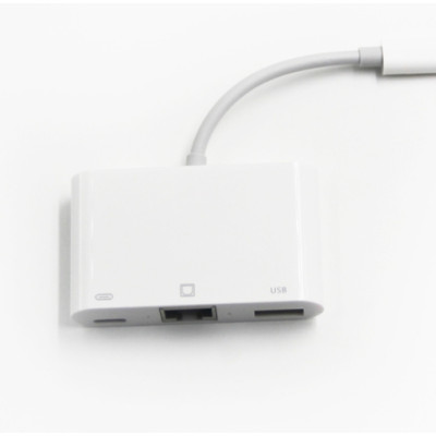 Adaptér RJ45 + USB + Lightning pre zariadenia s konektorom Lightning
