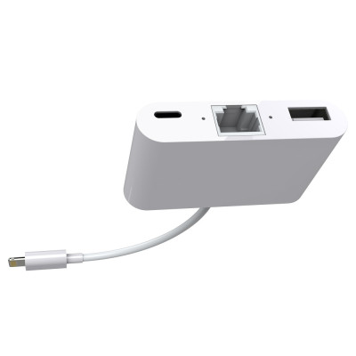Adaptér RJ45 + USB + Lightning pre zariadenia s konektorom Lightning