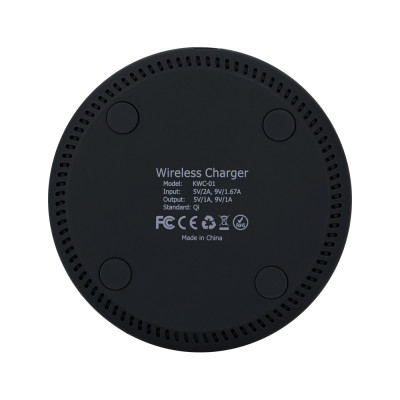 KIWIFOTOS KWC-01, Bezdrôtová nabíjačka pre mobilné telefóny, čierna