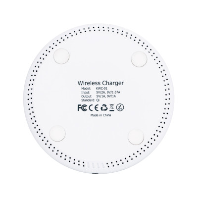 KIWIFOTOS KWC-01 WHITE, Bezdrátová nabíječka pro mobilní telefony, bílá