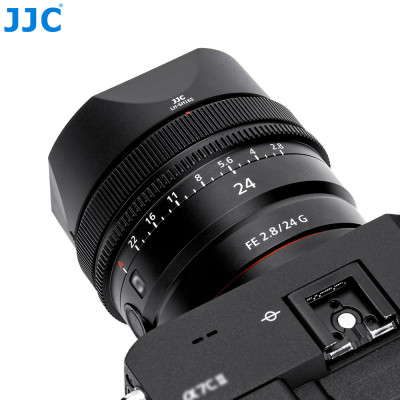 JJC LH-SH165, Sluneční clona určená pro objektivy SONY FE 24 mm F2,8 G (SEL24F28G)