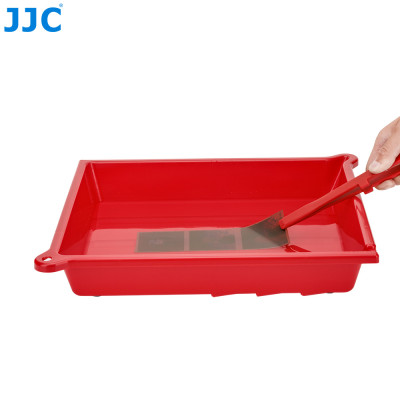 JJC DT-1012 RED, Vanička na vyvolávání filmů + kleště, červená