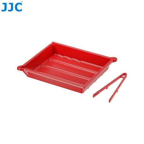 JJC DT-1012 RED, Vanička na vyvolávání filmů + kleště, červená