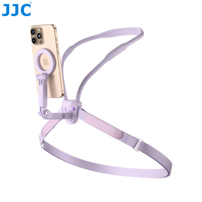 JJC MNM-MS1 PURPLE, Magnetický držák na krk pro akční kameru a telefon, fialový