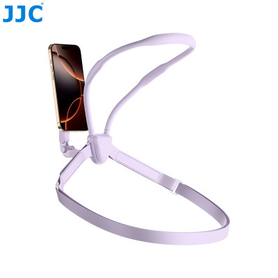 JJC MNM-MS1 PURPLE, Magnetický držiak na krk pre akčnú kameru a telefón, fialový