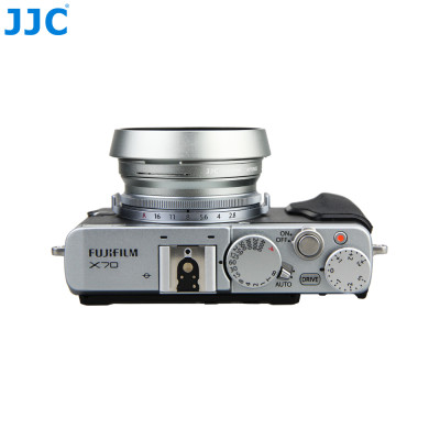 JJC LH-JX100, stříbrná sluneční clona náhrada za Fujifilm LH-X100