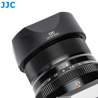 Slnečná clona JJC kompatibilná s objektívmi FUJI. XC 35 mm F2, XF 23 mm F2 R WR a XF 35 mm F2 R WR
