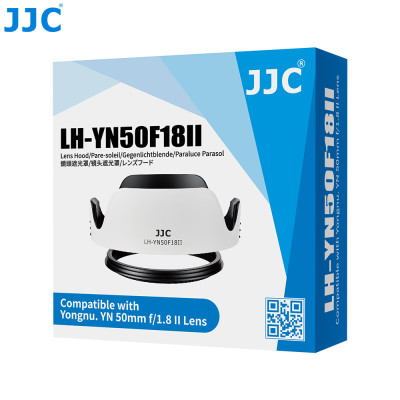 JJC Sluneční clona pro objektiv Yongnuo YN 50 mm f/1,8 II, bílá