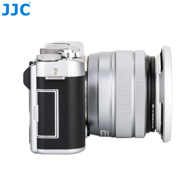 Krytka objektívu JJC pre FUJIFILM XC15-45 mm F3,5-5,6 OIS PZ, strieborná