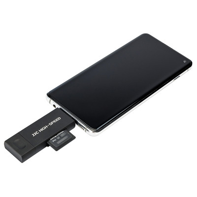JJC USB čítačka kariet, USB-C, Micro USB - SD, micro SD, čierna