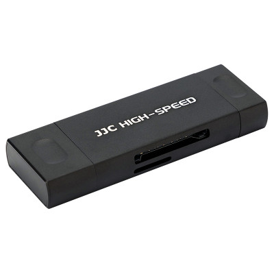 JJC USB čítačka kariet, USB-C, Micro USB - SD, micro SD, čierna