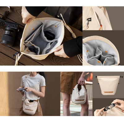 K&F CONCEPT KF13.168V1 URBAN WANDER TAŠKA NA FOTOTECHNIKU 5L, béžová