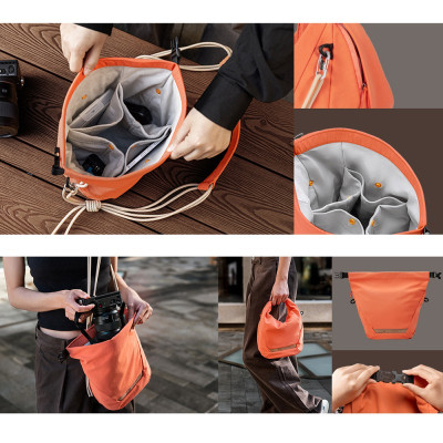 K&F CONCEPT KF13.168 URBAN WANDER TAŠKA NA FOTOTECHNIKU 5L, oranžová