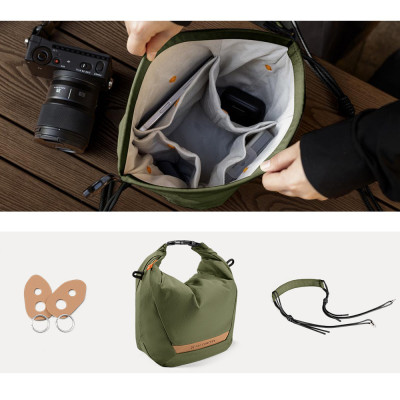 K&F CONCEPT KF13.168V3 URBAN WANDER TAŠKA NA FOTOTECHNIKU 5L, zelená