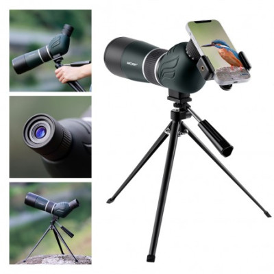 Monokulárny ďalekohľad K&F Concept 20-60x 60mm BAK4 s minifokálom a držiakom na telefón