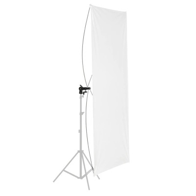 Studio photo reflector with swivel bracket, reflective panel ( white and silver ) 90 x 180 cm