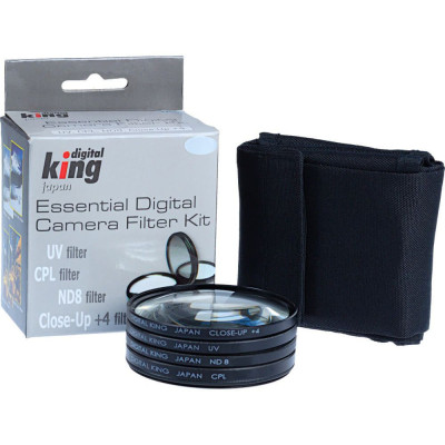 Digital King sada filtrov UV CPL ND8 Macro 55mm