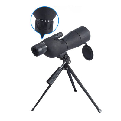 Pozorovací přenosný dalekohled, monokulár, 25 - 75 x 60 FMC, Bak 4, černý, držák na telefon, mini stativ