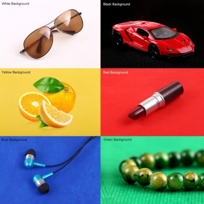 PULUZ Světelný stan přenosný 20 cm, kruhové světlo LED + spodní led panel, odnímatelné pozadí 5 barev