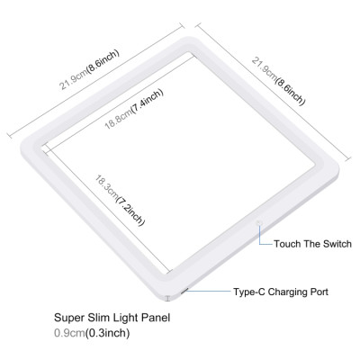 PULUZ Světelný stan přenosný 20 cm, kruhové světlo LED + spodní led panel, odnímatelné pozadí 5 barev