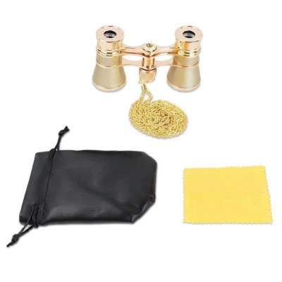 Divadelné kukátko, celokovové, 3 x 25, Bak 4, zlaté