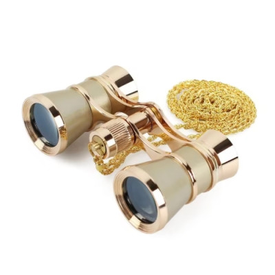 Divadelné kukátko, celokovové, 3 x 25, Bak 4, zlaté