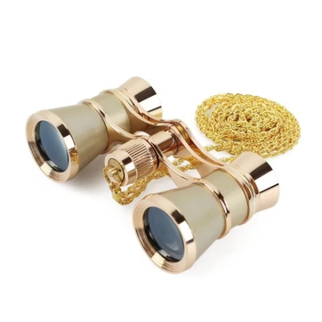 Divadelní kukátko, celokovové, 3 x 25, Bak 4, zlaté