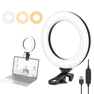 PULUZ 6,2 inch 16cm Round Light with clip for tablet, laptop, monitor