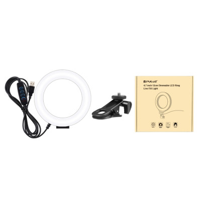 PULUZ 4,7" 12cm okrúhle svetlo s klipom pre tablet, notebook, monitor