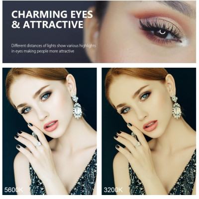 PULUZ 4,7" 12cm okrúhle svetlo s klipom pre tablet, notebook, monitor