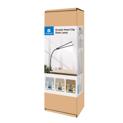 PULUZ Gooseneck LED stolní lampa se svorkou na stůl, 2x LED, rameno husí krk