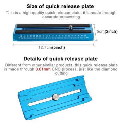 PULUZ 38,5-61 cm carbon handheld stabilizer for DSLR and DV digital video and cameras, load range: 0,5-3 kg (blue)