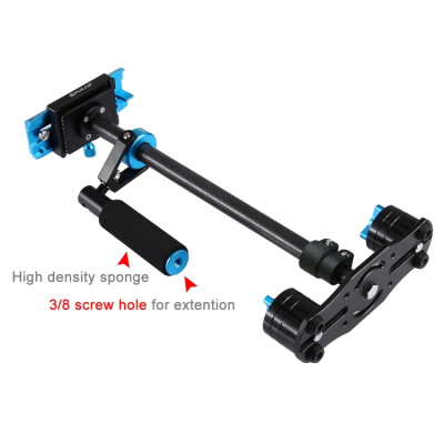 PULUZ 38,5-61 cm carbon handheld stabilizer for DSLR and DV digital video and cameras, load range: 0,5-3 kg (blue)