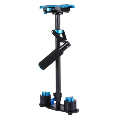PULUZ 38,5-61 cm carbon handheld stabilizer for DSLR and DV digital video and cameras, load range: 0,5-3 kg (blue)