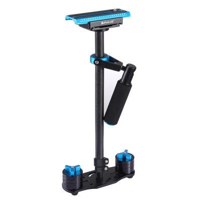 PULUZ 38,5-61 cm carbon handheld stabilizer for DSLR and DV digital video and cameras, load range: 0,5-3 kg (blue)
