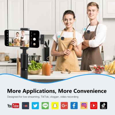 PULUZ SmartLink WS300 Magnetic lavalier wireless microphone with charging case, Type-C RX receiver and 2 microphones