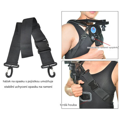 QZSD Q440 Univerzálna ramenná opierka a stabilizátor, DSLR a digitálne fotoaparáty