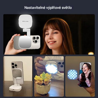 M27 Magnetic selfie LED light compatible with MagSafe iPhone, foldable LED, stand