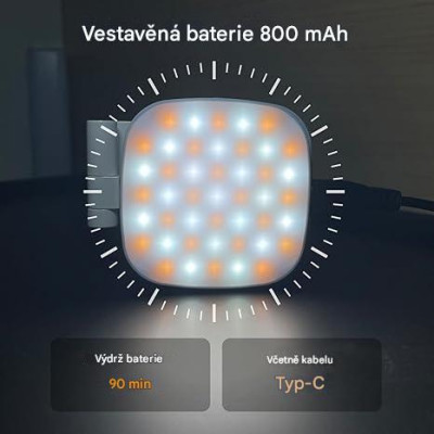 M27 Magnetic selfie LED light compatible with MagSafe iPhone, foldable LED, stand