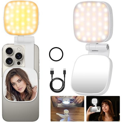 M27 Magnetic selfie LED light compatible with MagSafe iPhone, foldable LED, stand